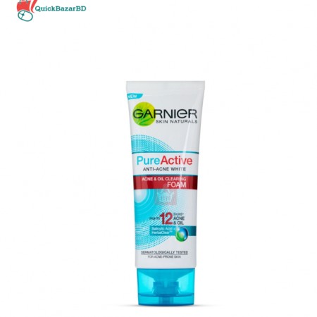 Garnier Pure Active Anti Acne White Oil Clearing Foam 100ml