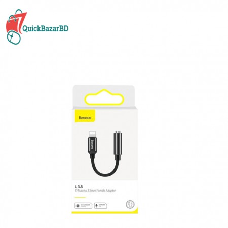 Baseus L3.5 Lightning Male to 3.5mm Female Adapter Black