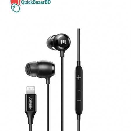 Ugreen Wired Headphones Earphone For IPhone MFi Certified For Lightning Earbuds For IPhone