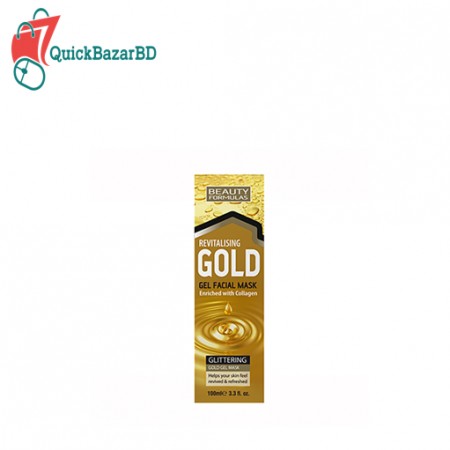 Beauty Formulas Revitalising Gold GEL Facial Mask Enriched With Collagen 100ml