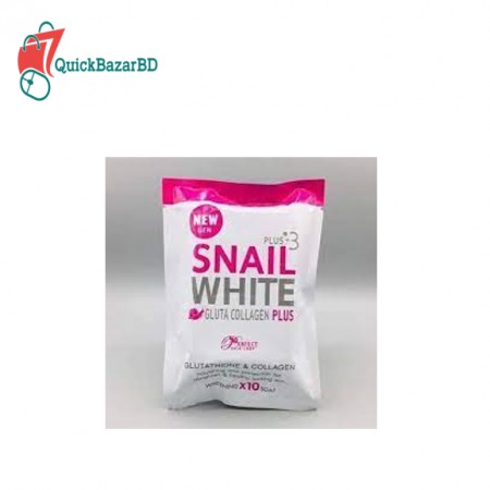 SNAIL WHITENING WITH GLUTATHAIONE , Snailwhite Gluta Collagen Plus, Alpha Arbutin, Vitamin C Soap