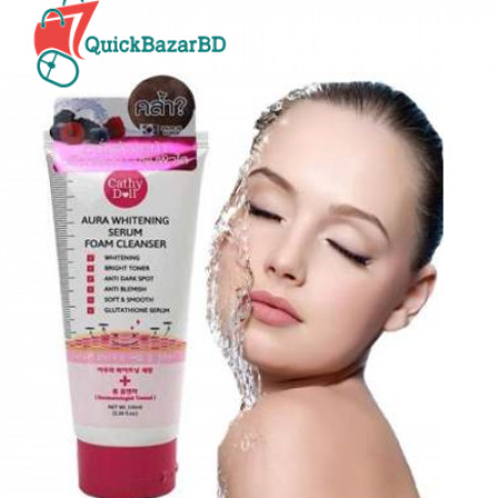 CATHY DOLL AURA WHITENING SERUM FOAM CLEANSER-100ml