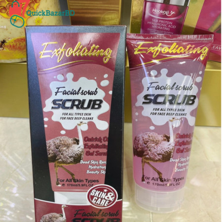 Wokali facial scrub for all types skin for face deep cleans-170ml