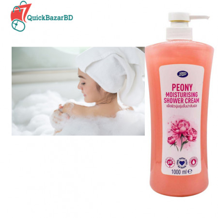 BOOTS PEONY MOISTURISING SHOWER CREAM 1000ML
