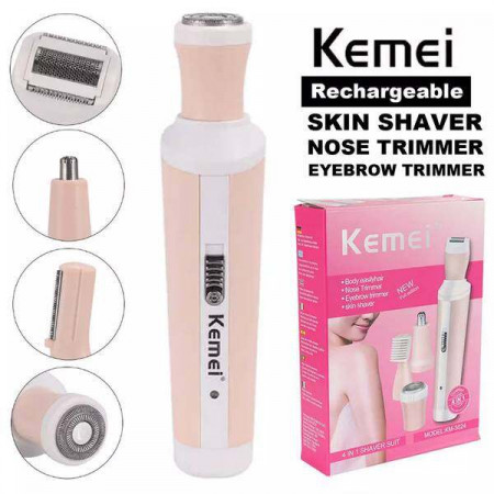 Kemei km-3024 Female Face Epilator Hair Removal Kit Bikini Shaver Face Hair  Trimmer For Women