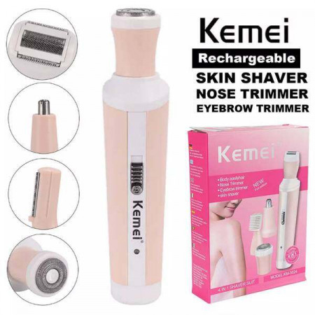 Kemei km-3024 Female Face Epilator Hair Removal Kit Bikini Shaver Face Hair Trimmer For Women