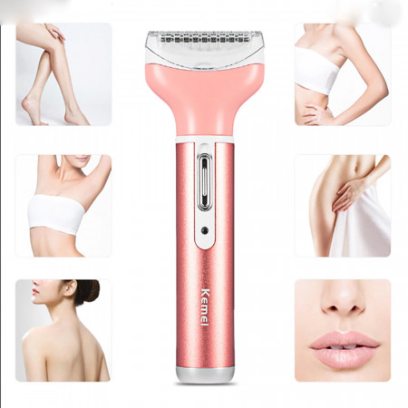 Kemei KM-6637 Multi-Functional 4 In 1 Rechargeable Women Body Shaver For Women