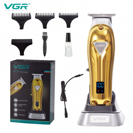 VGR V-908 Metal Hair Cutting Machine Electric Hair Clipper