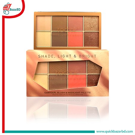 Technic Shade, Light & Bright Face Contour, Blush & Highlighter Palette