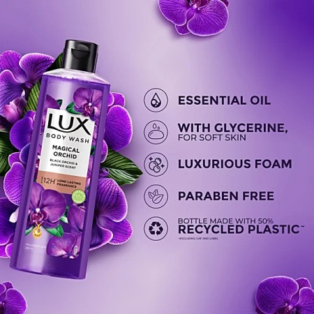 Lux Body Wash Black Orchid Scent & Juniper Oil 245ml