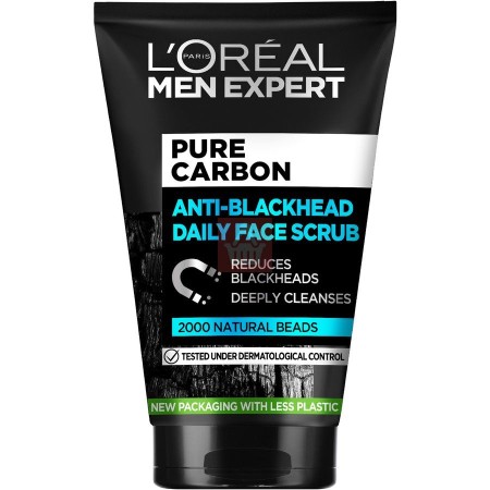Loreal Paris Men Expert Pure Carbon Anti Blackhead Daily Face Scrub 100ml