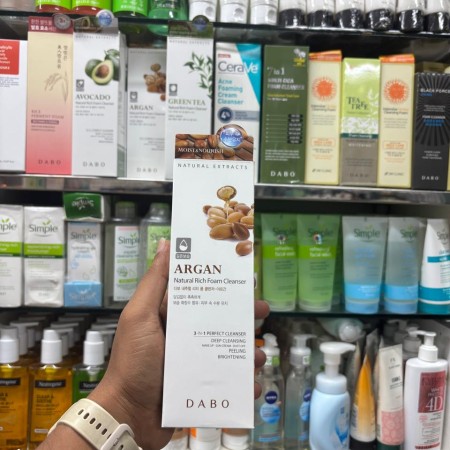 DABO ARGAN NATURAL RICH FOAM CLEANSER 180ML