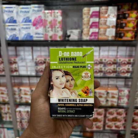 D-ne Nano Luthione Glutathione Reduced Injection Kojic Plus Whitening Soap-160g