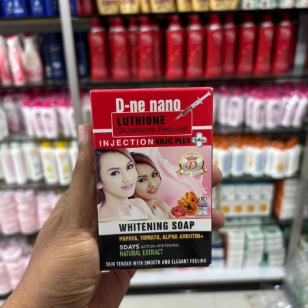 D-ne Nano LUTHIONE Glutathione Reduced Injection Kojic Plus Whitening Soap-160g