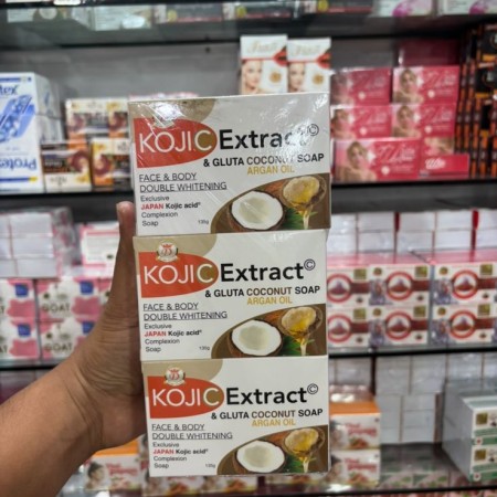 D-ne Gold Kojic Extract & Gluta Coconut Soap Argan Oil 135g