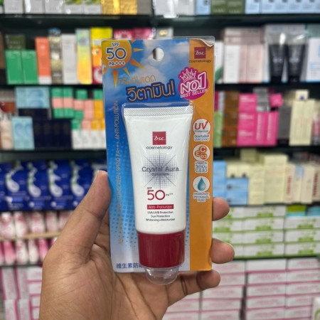 BSC Crystal Aura Sunscreen Anti-Pollution SPF50 PA+++ – 20g